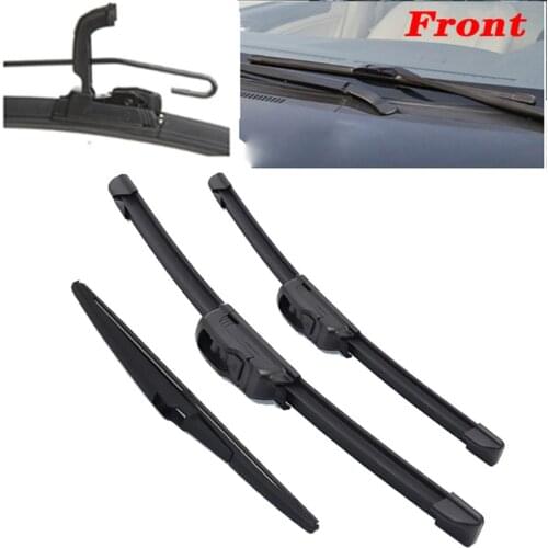 Car Front & rear Windshield Windscreen Wiper Blades For Toyota IQ 2008 2009 2010 2011 2012 2013 2014 2015