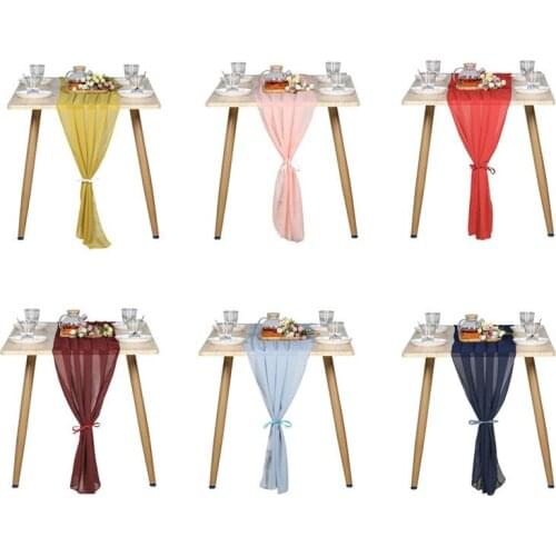 Chiffon Table Runners for Romantic Wedding Runner Rustic Wedding Reception Bridal Shower Decorations Birthday Party Table Decor