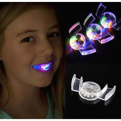 LED glowing flashing braces bracket part glowing teeth Halloween party mouthpiece carnival novelty decompression toy gift