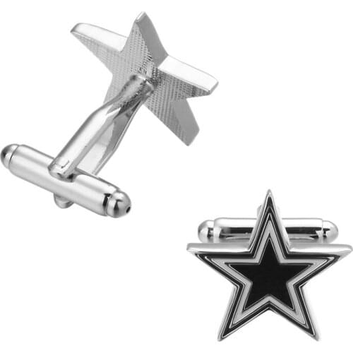 KC high quality French Black Pentagram Cufflinks copper Cufflinks wholesale manufacturers mens wedding