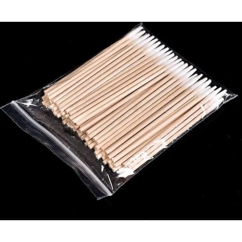 1000pcs/lot Wooden Handle Cotton Swab Makeup Applicator Medical Swabs Ear Jewelry Clean Sticks Buds Tip Grafted Eyelashes Tools