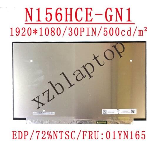 15.6 inch N156HCE-GN1 1920*1080 IPS EDP 72% NTSC Brightness 500 cd/m² LCD Display Screen Matrix 30 Pins FHD Matte FRU 01YN165