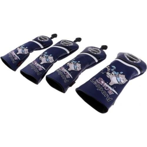 2xSet Golf Club Headcover 460cc Driver Wood Head Covers 1 3 5 UT 4Pcs 1 3 5 UT