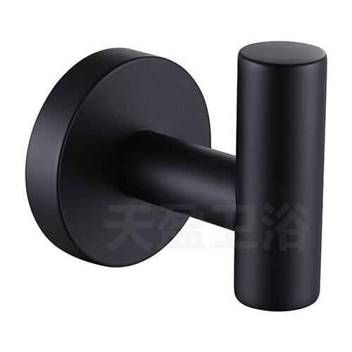 304 Stainless Steel Black Hanging Hook Simple Hanging Hook Toilet Stainless Steel Hanging Hook Cross-border E-commerce