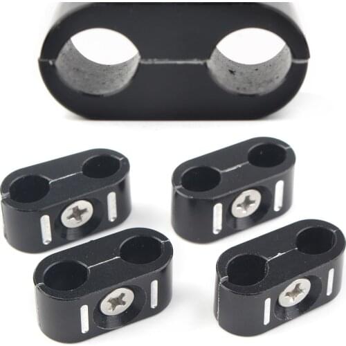 4x Universal Motorbike Edge Cut Brake Throttle Cable Wire line Clips Holder Clamp For Harley 1984-UP CNC Aluminum