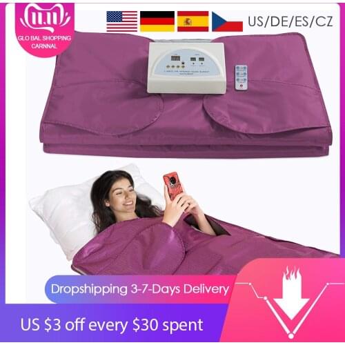 650W 110V Far-infrared Sauna Blanket High-quality Oxford Cloth Digital Thermal Sauna Blanket Body For Shaper Weight Loss Fitness