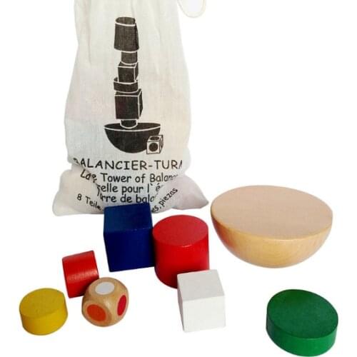 8 pcs/set Colorful Wooden Blocks for Children Learning Toys