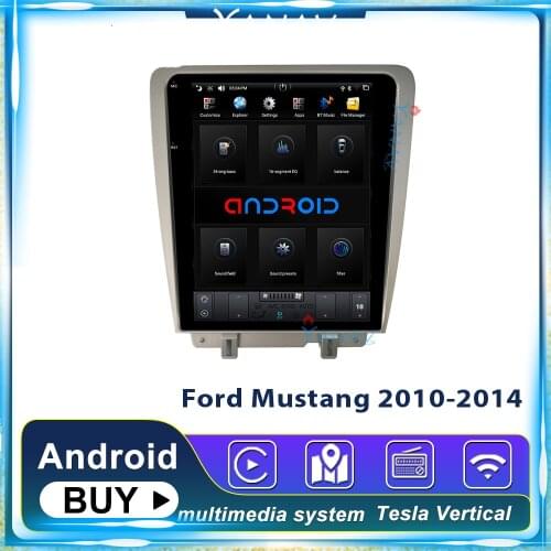 2 din android car radio audio multimedia player FOR-Ford Mustang 2010-2014 car GPS navigation autoradio 12.1 inch DVD car player