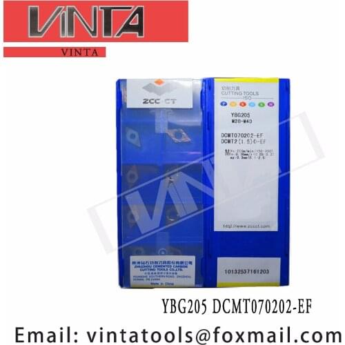 Free shipping high quality 10pcs/lots YBG205 DCMT070202-EF cnc carbide turning inserts