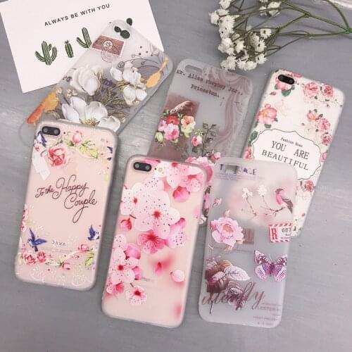 Case For iPhone X XS MAX XR 7 8 6s 6 Floral Silicone Letter Flower Cover For iPhone 7 plus 5s se 5