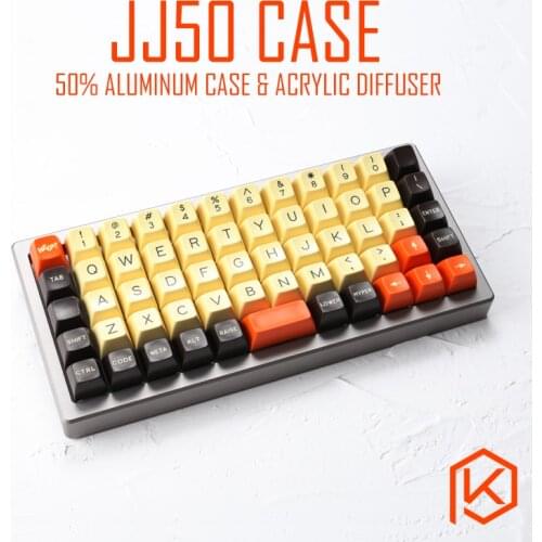 Anodized Aluminium case for jj50 50% custom keyboard acrylic panels acrylic diffuser jj40 Rotary brace supporter for preonic