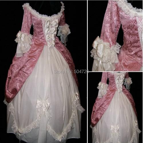 Custom-madeR-307 19 century Vintage costume 1860S Victorian Lolita/Civil War Southern Belle Ball Halloween dresses All size