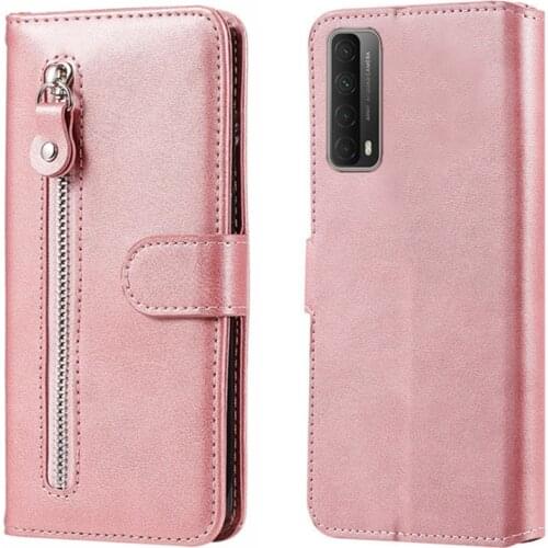 P Smart 2021 Phone Case Business Zipper Wallet Flip Book Case For Huawei P Smart 2021 Case PU Leather Cover P Smart 2021 houses
