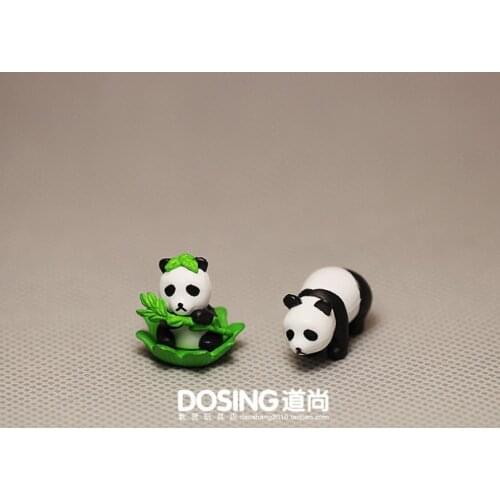Wild Animal Little Panda Model Ornaments Cute Giant Panda Fairy Garden Miniature Accessories Decor Action Figures Figurine Toys