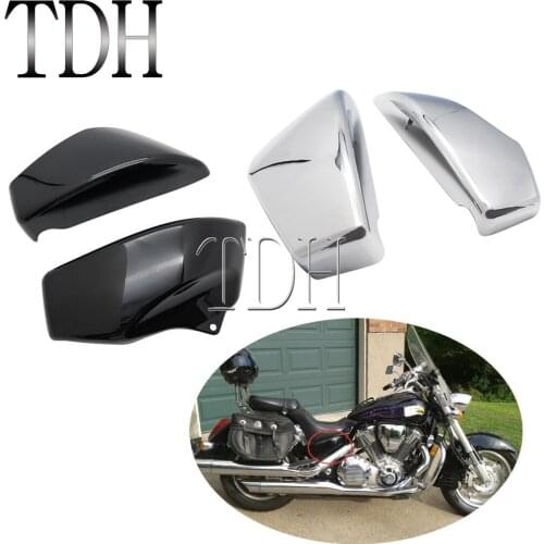 For Honda VTX1800 VTX 1800 R/S/N/F/T 2002-2008 Left & Right Motorcycle Black Battery Covers Side Faring Panel Guards