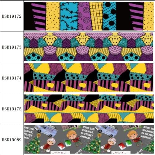 HSDRibbon free shipping 3" 75mm heat transfer printed hsd-design series Grosgrain Ribbon 50Yards/Roll