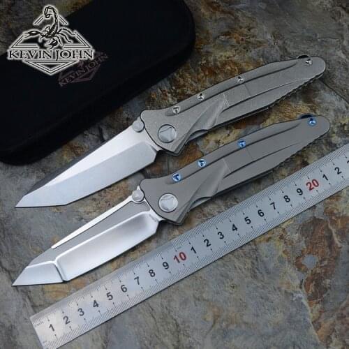 Kevin John MT socom S35VN opens sharp High Hardness folding knife titanium handle camping hunt survival pocket knives EDC tools