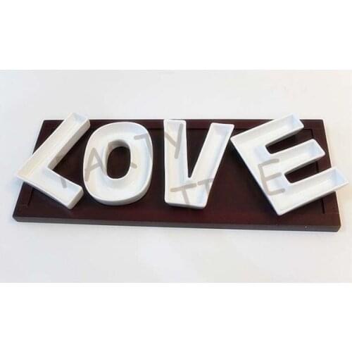 LOVE Wedding Dish, LOVE Dish Set, Dessert Dish Party Wedding Decoration