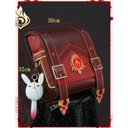 Anime Game Genshin Impact Klee Spark Knight Cute Backpack Shoulder Bag Lolita Bag Cosplay Prop Halloween High capacity Backpack
