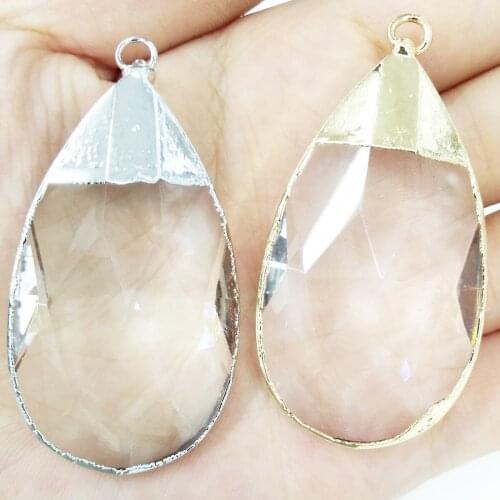 Natural Stone Trendy Quartz Pendants Water drop shape Exquisite charms for Jewelry Making Diy necklace accessories Size 29x56mm