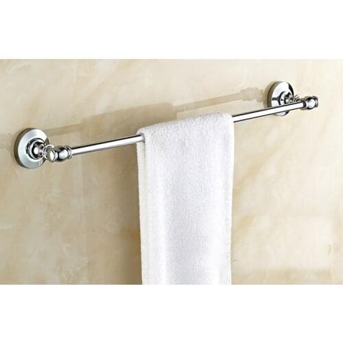 Wall Mounted Polished Chrome Brass Bathroom Single Towel Bar Towel Rail Holder Bathroom Accessory mba803