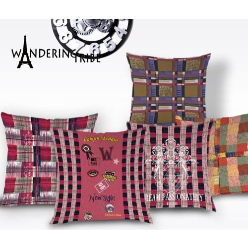 Nordic Geometric Throw Pillow Case Boho Stripe Home Decorative Cushion Cover Pink Decor Living Room Pillows Cushions Covers