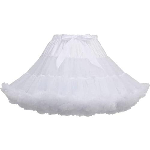 Lastest Look of the New Style Womens 3-Layered Tutu Dance Petticoat Pleated Mini Skirt 40cm Length