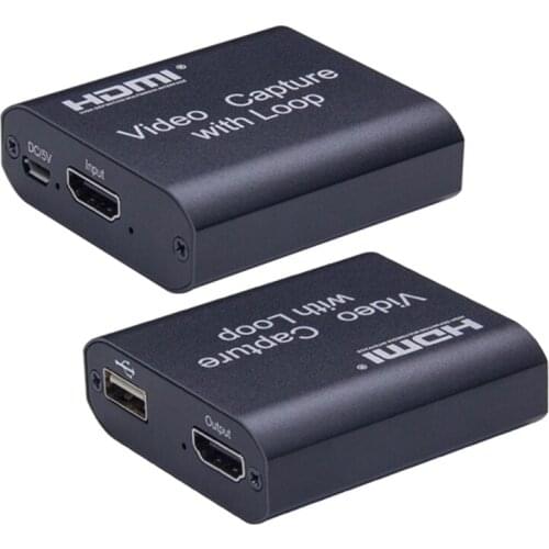 1080P 4K HDMI Video Capture Device HDMI To USB 2.0 Video Capture Card Dongle Game Record Live Streaming Broadcast Local Loop Out