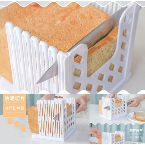 Plastic Adjustable Bread Slicer Toast Loaf Sandwich Cutter Mold Kitchen Gadget