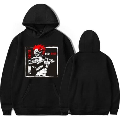 Popular Comic My Hero Academia Hoodies Men Women Sweatshirts Spring Cartoon Hip Hop Streetwear Casual Boys Girls Black Pullovers