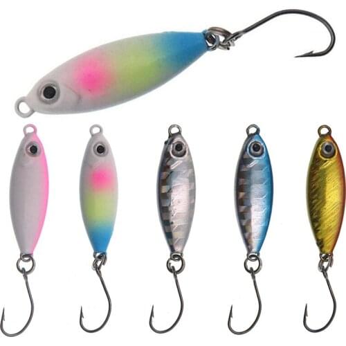 1pcs Micro Metal Jig 3g 5.5g Shore Casting Jigging Spoon Lead Sea Cast Fishing Lure Artificial Bait Tackle