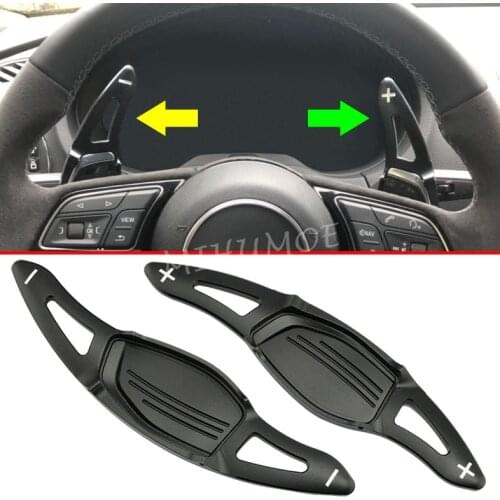 Steering Wheel Gear Shift Paddle Extension For Audi RS3 RS4 RS5 R8 TT RS Q3 Q8 Black