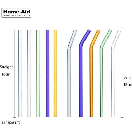 10pc Handmade Healthy Glass Straw ECO-friendly Household Glass Straight Pipet Tubularis Snore Piece Tube