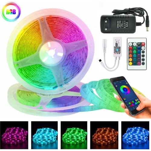 LED Strip Light Decoration Room Background RGB Lighting Waterproof Rainbow Lamp WIfi Bluetooth Remote Control Flexible 12V Diode