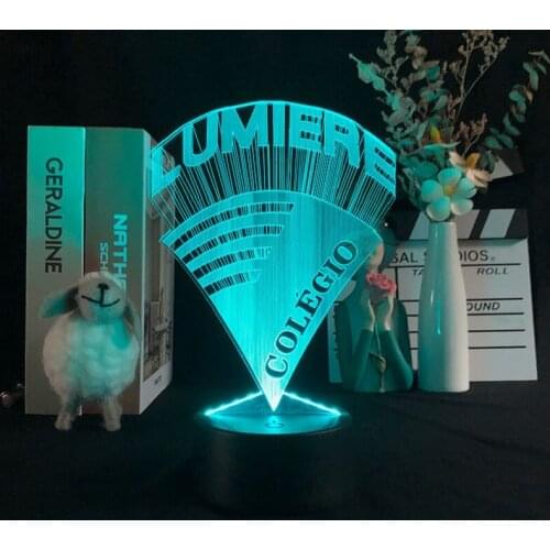 LED Projector Night Light Colegio Lumiere Atmosphere Decoration 3D Nightlight for Club Hotel Party RGB Color Lamp Bluetooth Base