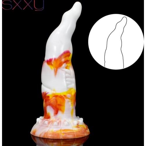 SXXY G Spot Anal Toys Curve Butt Plug Fetish Sex Shop Fantasy Colorful Penis Silicone Dildo Anus Massage Lesbian Clit Stimulate