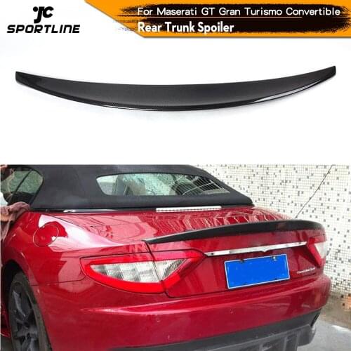 Carbon Fiber / FRP Racing Rear Spoiler Lip Wing for Maserati GranTurismo Convertible 2-Door Flat Trunk 2012 - 2014