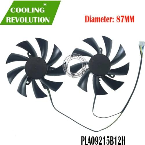 87MM PLA09215B12H DC12V 0.55A 4PIN graphics fan for DATALAND Radeon RX 580 590 Red Devil Golden Sample Graphics Card Cooling Fan