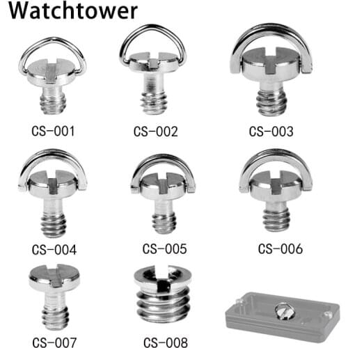 Camera screw 1/4''inch D-ring screw 20 thread dslr universal quick release plate screw photography accessories