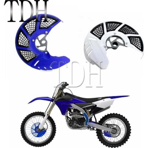 Blue/White Motocross Front Brake Disc Rotor Guard Cover Motorcycle Protector For 2014-2018 Yamaha YZ 250F 450F 250FX 450FX