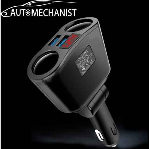 12V-24V Car Charger Cigarette Lighter Charger Dual USB Car Fast Charging For Phone Auto Power Adapter for iPhone Samsung Xiaomi