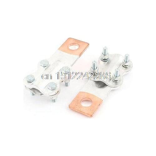 2PCS 500A JTL Copper-aluminum Jointing Clamp Cable Terminal 15mm Ring 1/2" Stud