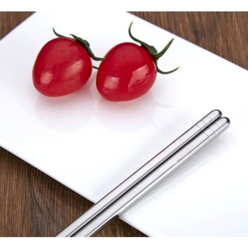 23CM Long Shiny Polish Stainless Steel 304 Chopsticks Restaurant Use Stainless Steel Vacuum Chopsticks LX6413