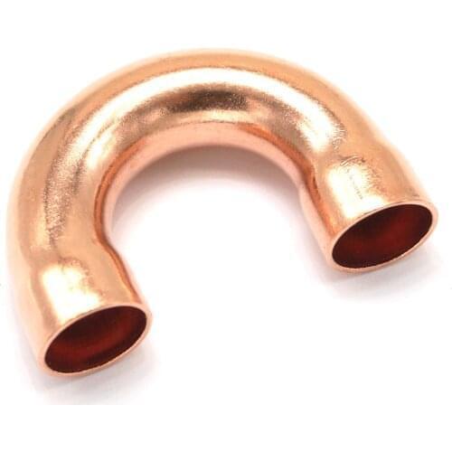 32x1.2x108mm 180 Degree Return Elbow Copper End Feed Welding Pipe Adapter Air Condtioner Refrigerator