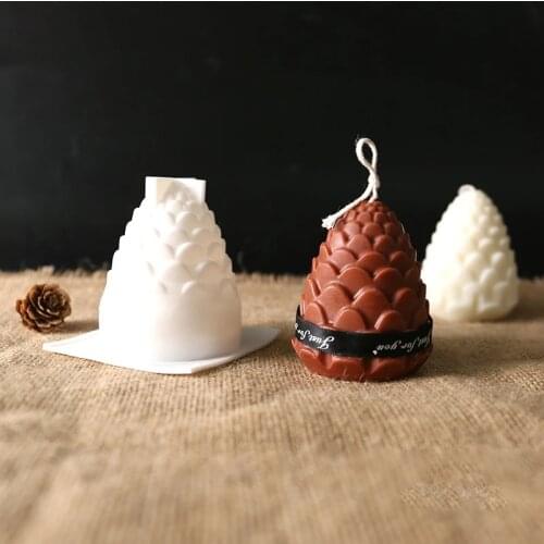 3D Candle Molds Aromatherapy Silicone Wax Mold Creative Design 3D Pine Cones Silicone Mold for DIY Handmade Candle Making