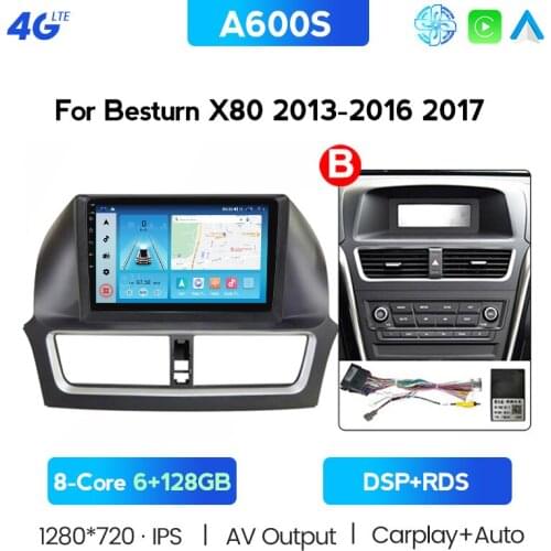 Android 11 8-Core 6+128G Stereo Radio Car Multimedia Player For Faw Besturn X80 2013-2016 2017 Support Rear Camera Touch Button