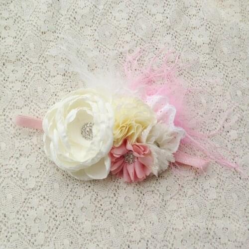Free Shipping Big Burned Flower Girl Headband Kids Hair Accessories