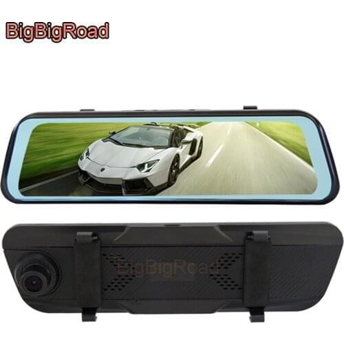 BigBigRoad For BMW 6 Seires GT 640i 650i 630i M5 M6 M8 Car DVR Video Recorder Dash Camera Stream RearView Mirror Touch Screen