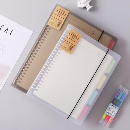 A4/A5/B5 Loose Leaf Binder Notebook Refillable 4 Inners Optional Diary Agenda 2021 Planner Office School Supplies Stationery