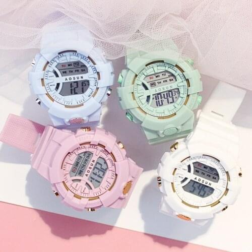 Women Men Silicone Digital Watches Luxury Fashion Student Led Sports Wristwatches Gift Clock Relogio Feminino